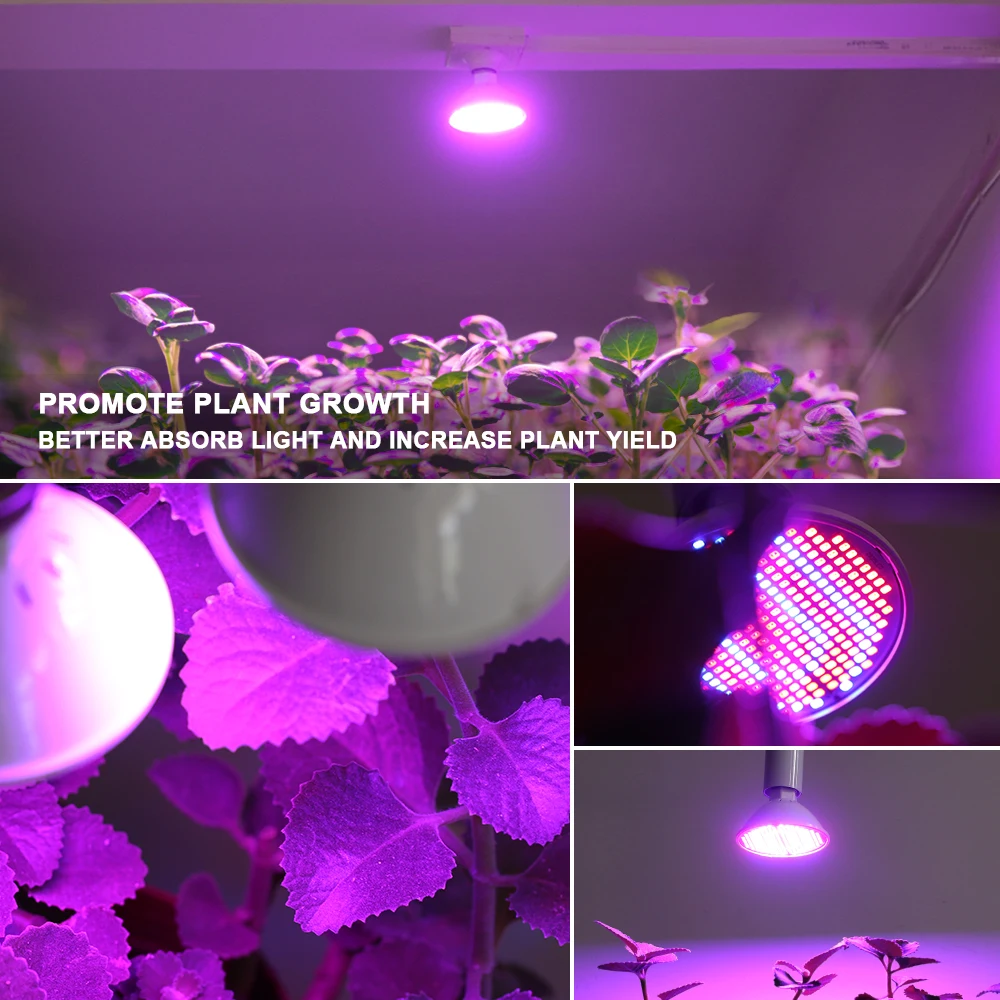 LED Plant Grow Light E27 Plant Lamp Fitolamp Full Spectrum Indoor Hydroponics Flower Seedling LED Spotlight Bulb Grow Tent Box