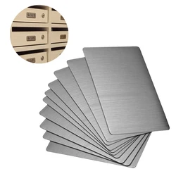 Uxcell 20Pcs Blank Metal Card 100x60x0.4mm Brushed 201 Stainless Steel Plate for DIY Laser Printing Engraving Black