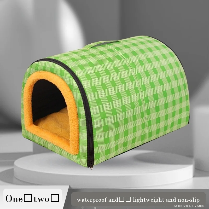 Now New Fully‑detachable Washable Zipper‑Designed Cat Bed, Oxford Fabric Material, Double‑Sided Inner Cushion, Fully‑Enclosed