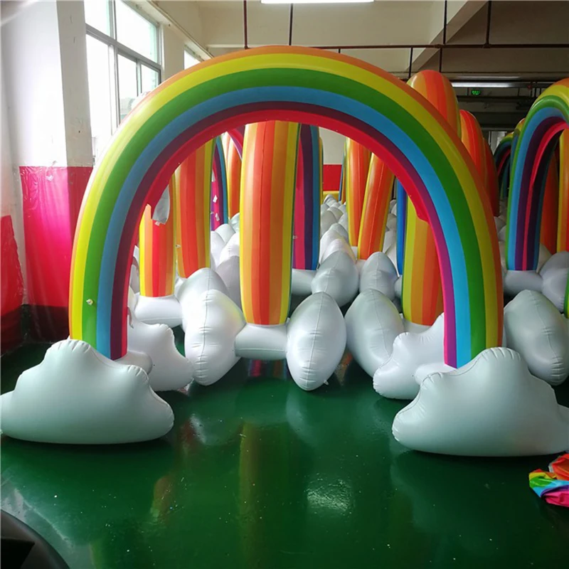 

Rainbow Inflatable Water Jet Arch Children'S Lawn Pool Toys Pvc Water Jet Sprinkler Fountain Outdoor Water Supplies