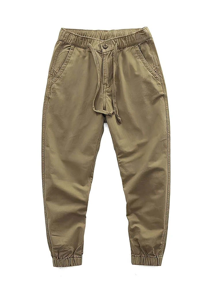 Casual Sport Cotton Jogger Pants Men Outdoor Plain Baggy Cargo Sweatpants Wide leg Oversize Hiking Trousers