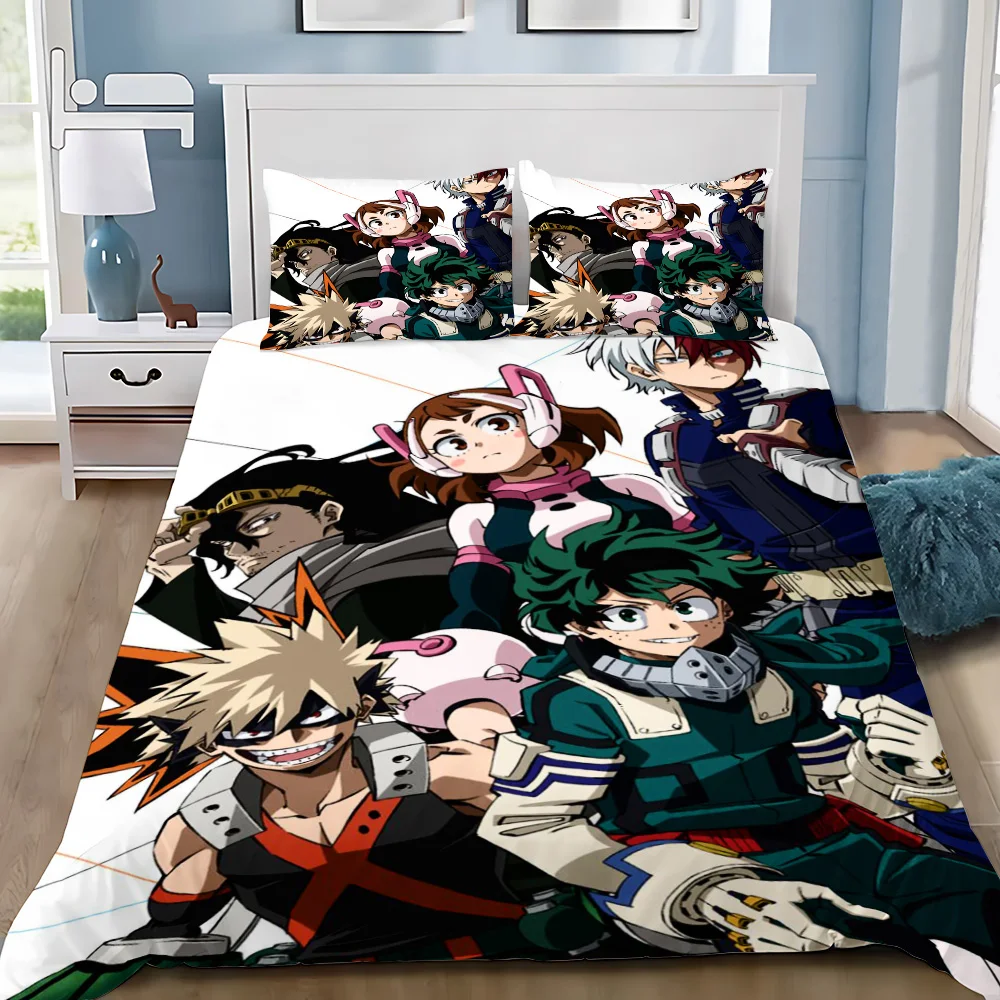 僕のヒーローアカデミアの漫画の寝具セット掛け布団カバー枕カバー寝室の装飾シングルダブルサイズ大人男の子女の子子供ギフト