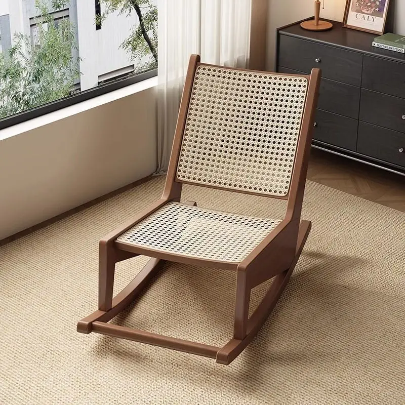 Простой стул из мягкой сумки из цельного дерева, стул из ротанга для гостиной, обеденный стул из ротанга, кафе-ресторан, стул Интернет-знаменитости Сяо