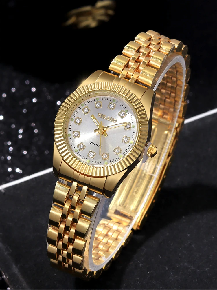 1pc Simple Leisure Business Women\'s Steel Belt Quartz Watch