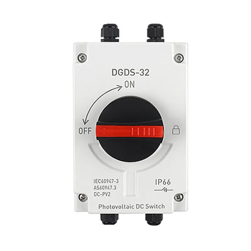 DIGIT-PV Solar Disconnect Switch IP66 Waterproof 1200VDC 32A PV DC System Isolator Switch With Connector