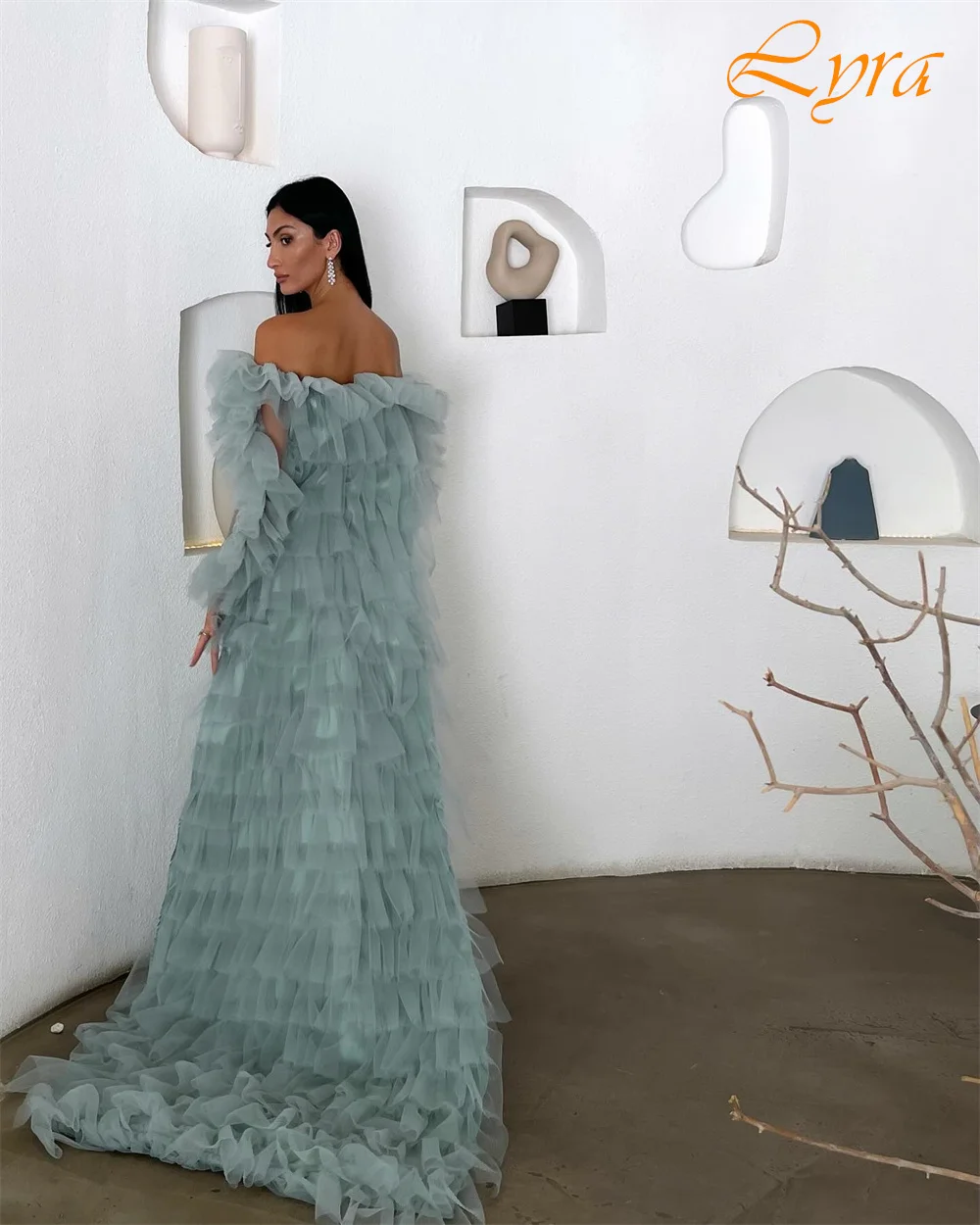 Vestido de noche de sirena sin tirantes de satén personalizado, exquisitos vestidos de fiesta con tren Watteau, vestidos elegantes para ocasiones especiales