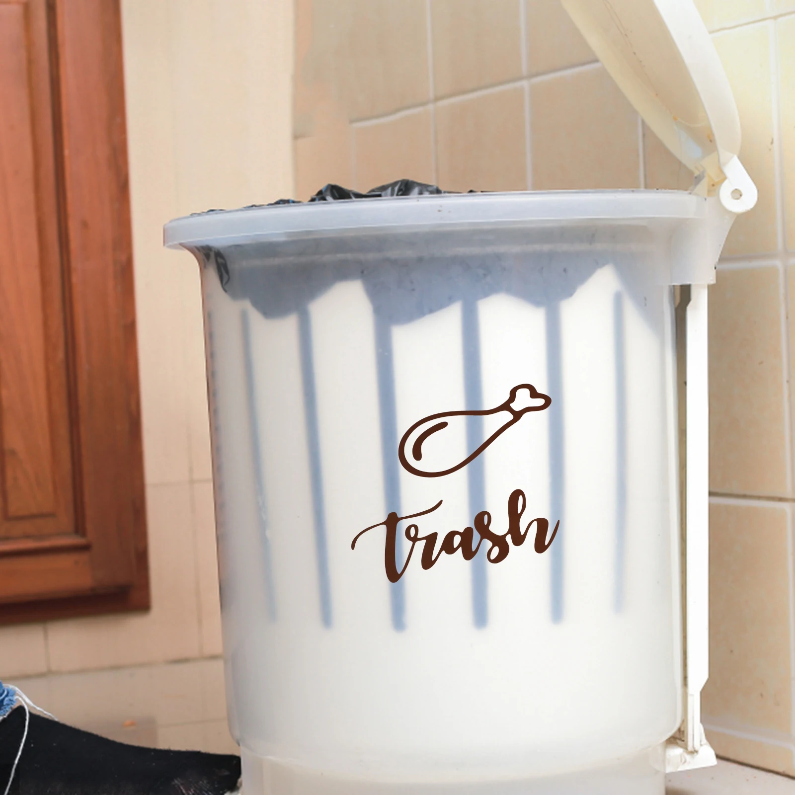 

Premium Waterproof Trash Can Classification Self-Adhesive Garbage Sorting Decal Pvc Wear-Resistant Home School Use Trash