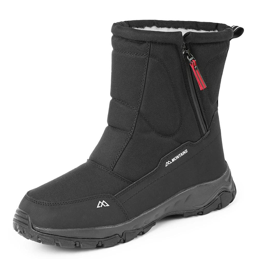 Bottines chaudes en peluche pour hommes, grande taille, montantes, bottes de neige chaudes, baskets d'extérieur, chaussures d'hiver pour hommes