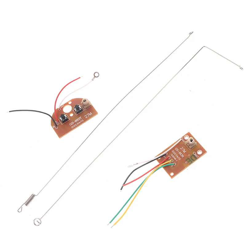 4CH RC Remote Control 27MHz Circuit PCB Transmitter Receiver Board With Antenna For Car Truck Toy P31B