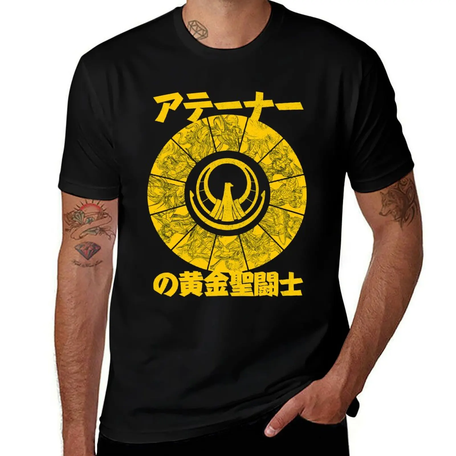 

Athena Gold Saints (yellow) T-Shirt oversized t shirt anime Short sleeve tee Anime t-shirt men t shirt