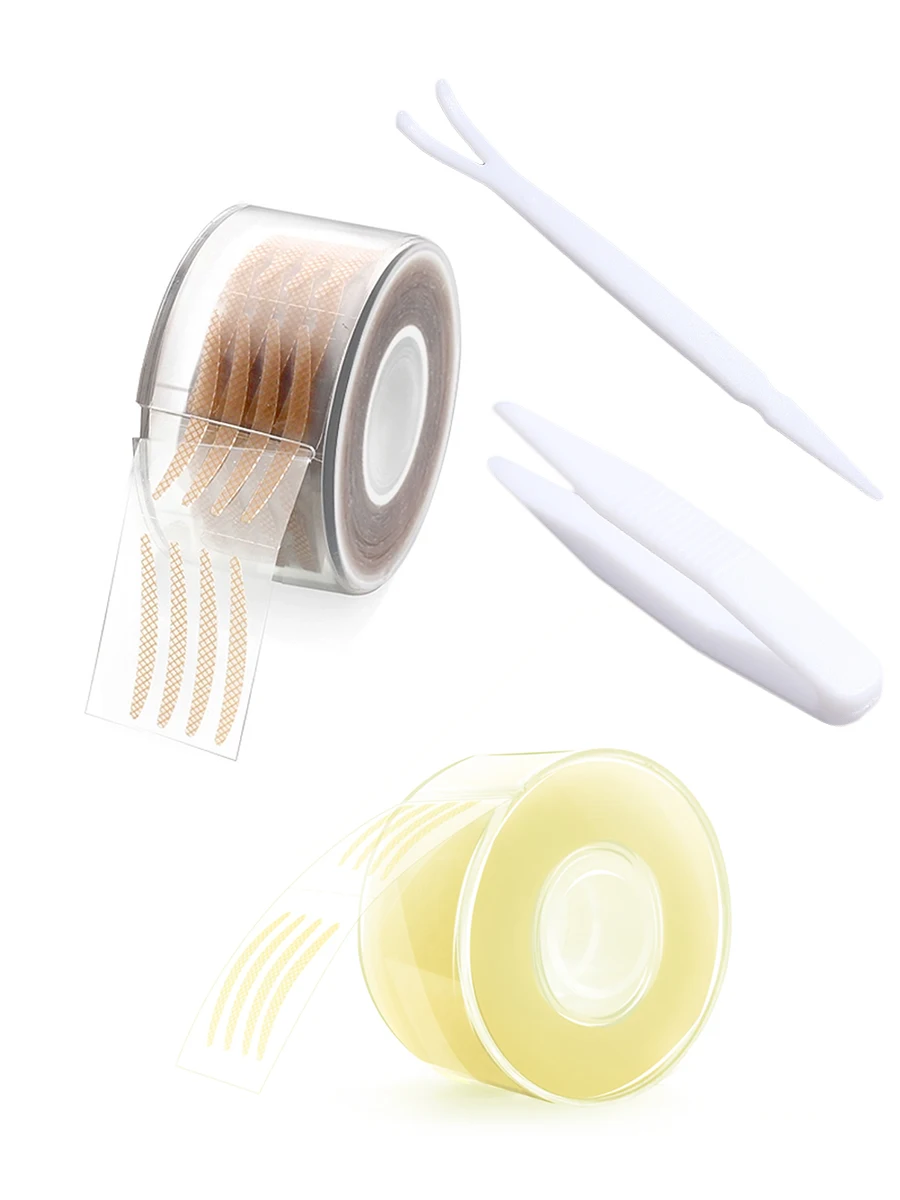 600-teiliges doppeltes Augenlidband, unsichtbar, dünn, schmale Faserstreifen, Rolle, professioneller Make-up-Künstler, unverzichtbar mit kostenlosem Werkzeug für Anfänger