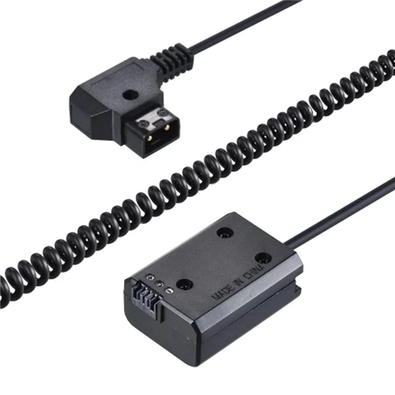 2X V-Mount / Anton Bauer D-Tap إلى NP-FW50 DC المقرنة الطاقة الدمية محول البطارية ملفوف كابل لسوني A7 A7ii A7S A7R-BCBW