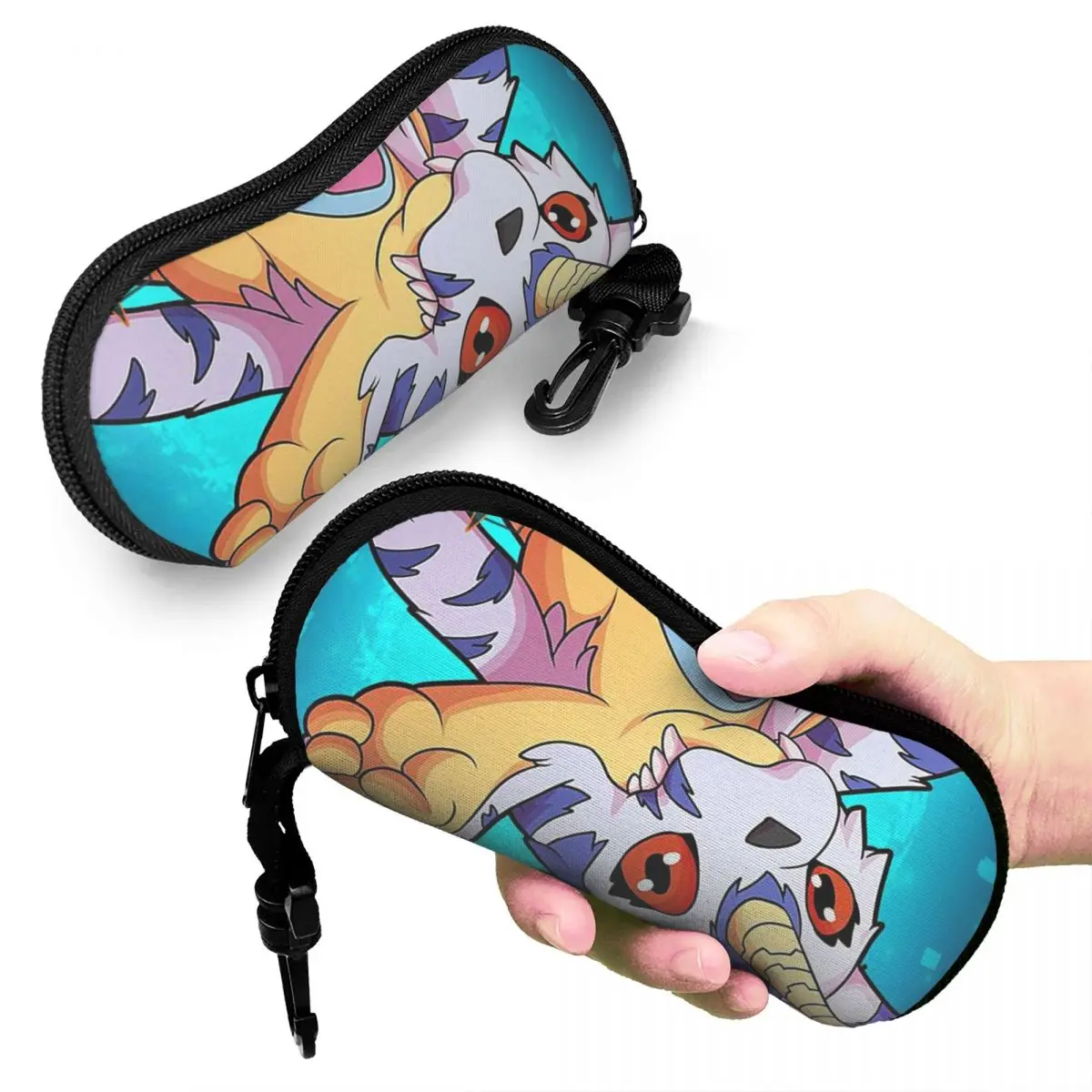 

Digimon Shell Glasses Case Protective Sunglasses Box Women Men Soft Eyeglass Bag Pouch