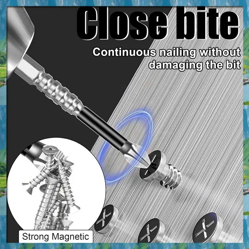 AB07 HOT 50Mm-150Mm Magnetic Screwdriver Bit Alloy Steel Anti-Slip Long Drill Bit PH2 Handle Electric Drill Screwdriver Drilling