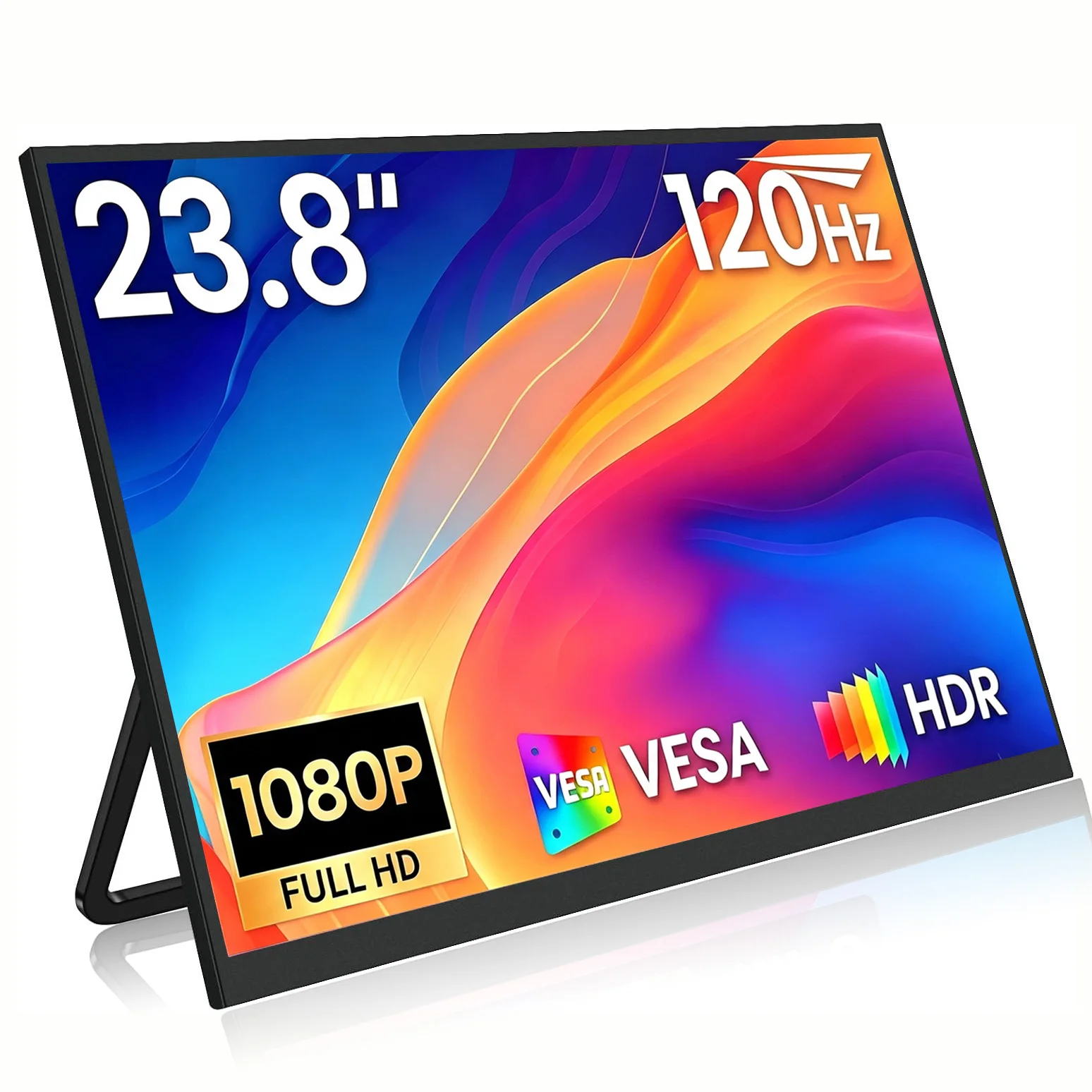 23.8 Inch 120Hz Portable Monitor 100% sRGB VESA 1920*1080 FHD IPS Type-C Mini HDMI For Laptop Phone TV PS4/5 XBox Dack Switch