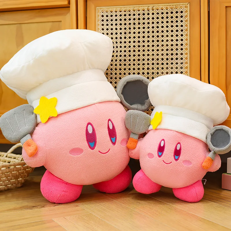 Kawaii Kirby Plüschtier gefüllte Puppe süßes Kirby Chef Kissen Stofftier für Kinder Geburtstagsgeschenk Plüschtier Stofftier für Kinder