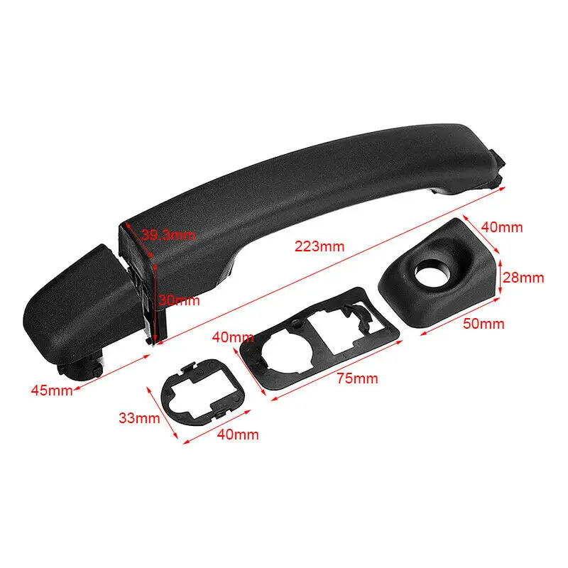 

Car Side Door Handle FOR Vauxhall Vivaro B Trafic III Rear Back Door Handle Outer Kit 95518889 Automobile Exterior Accessories