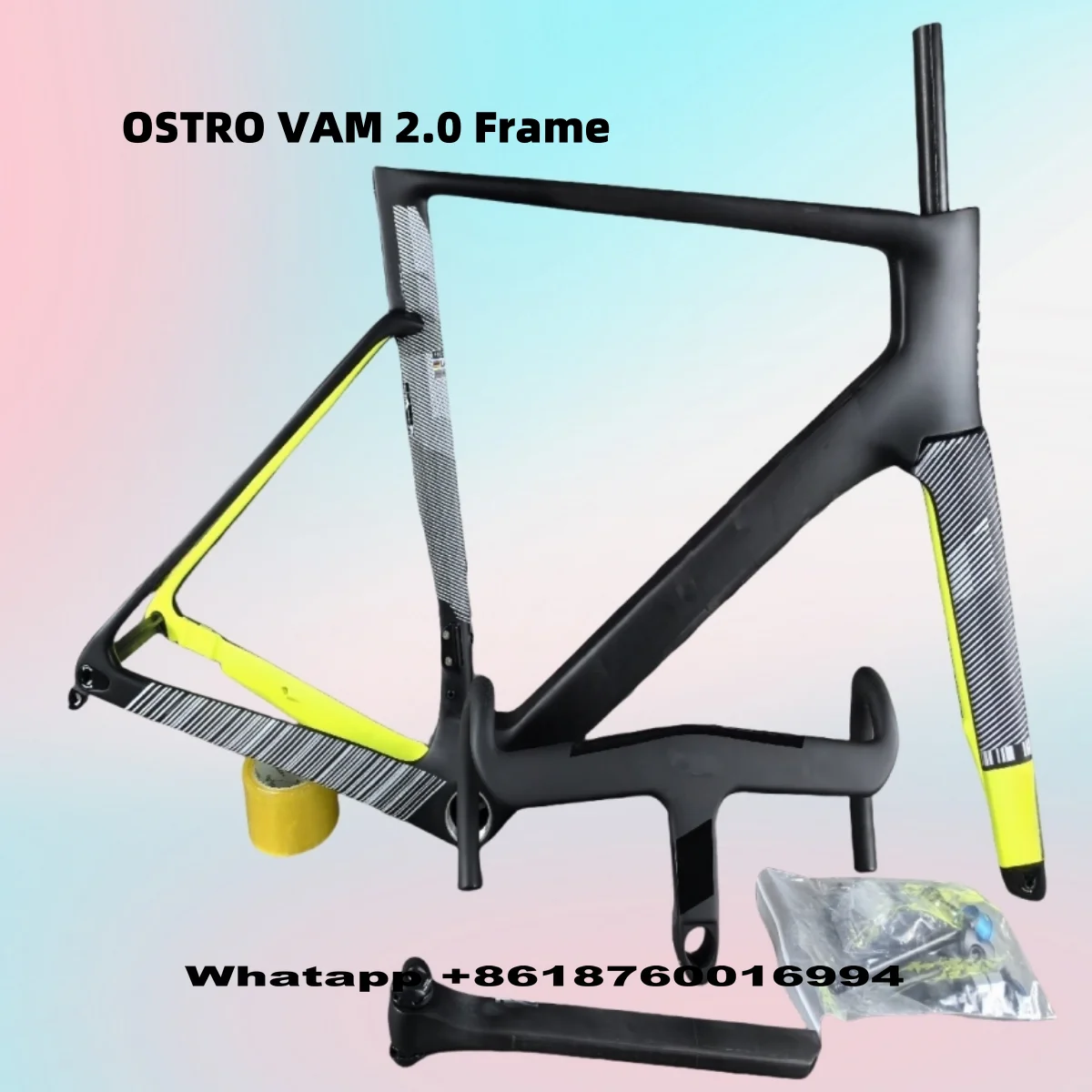 

Рама OSTRO VAM 2.0 2025 года, Тайвань DI2, карбоновая дорожная рама, белый хром, с рулем DPD