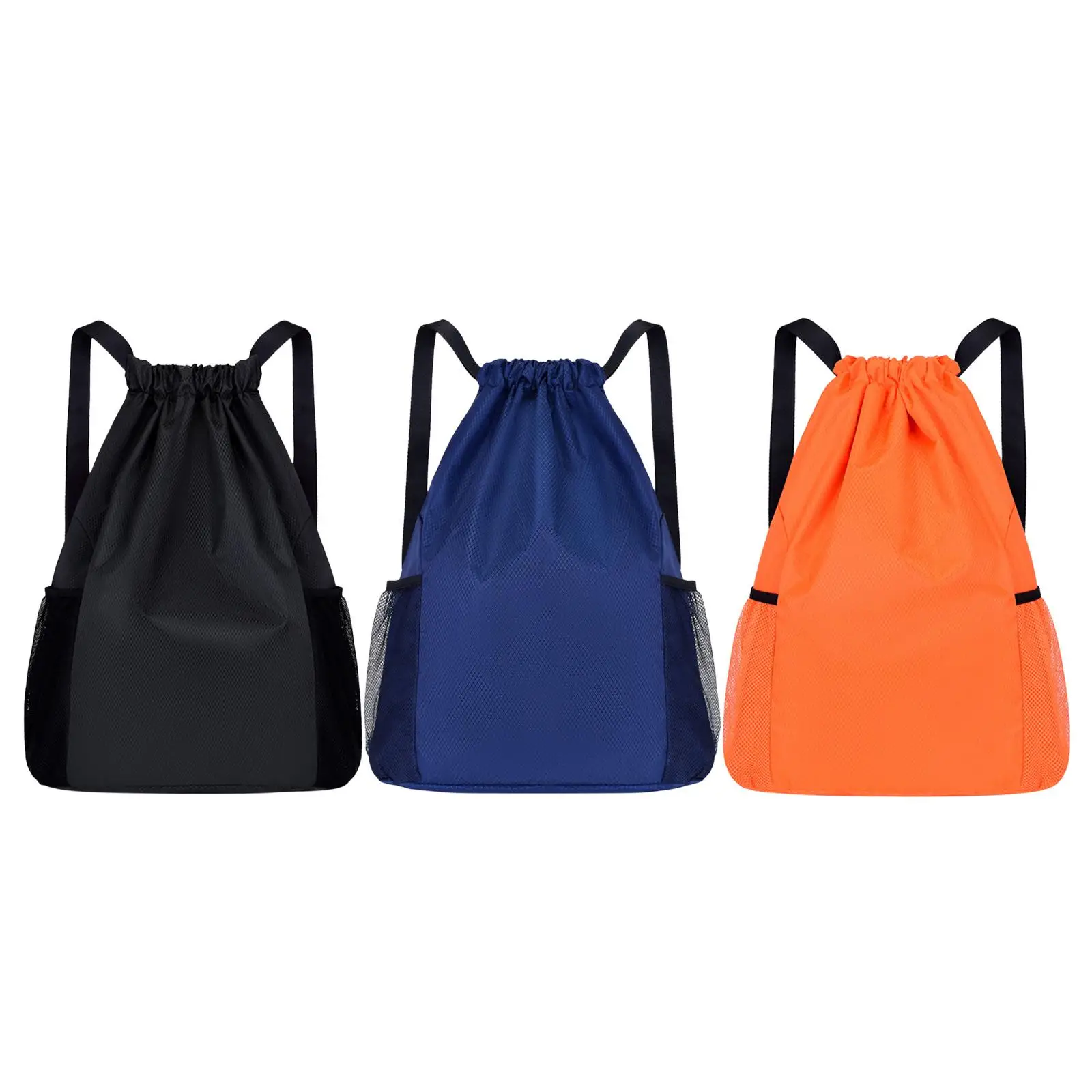 Drawstring Backpack Durable Sack Gym Sports Bag String Carrier for Women Men Outdoor Activities