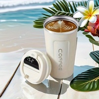 Thermos Coffee Mug 380/510ml 304 Stainless Steel Cup Temperature Display Screen Water Cup Leisure Business Office Coffee Cup