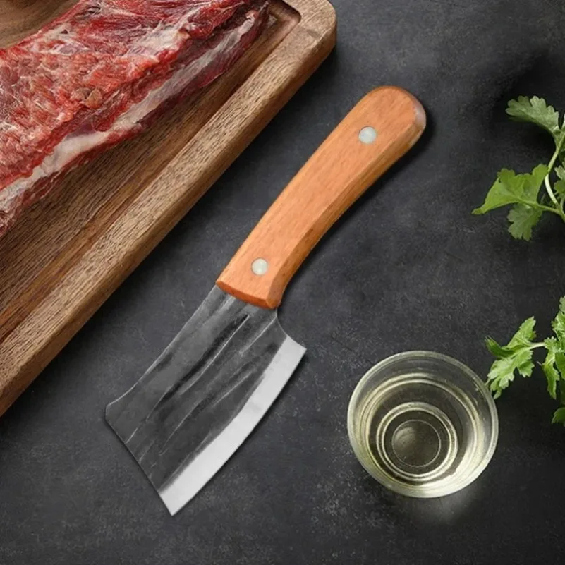 فائدة سكاكين المطبخ الشيف اللحوم الساطور الأسماك الفاكهة سكين Barbece الأسماك قطعة العاج القاطع الخشب مقبض سكين الجزار جيدة للطبخ #6