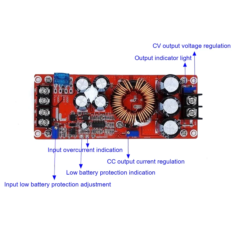 Carro Step-Up Módulo de Alimentação, Conversor de Tensão, Regulador CV, 1200W, DC, 20A, 40A, 20A