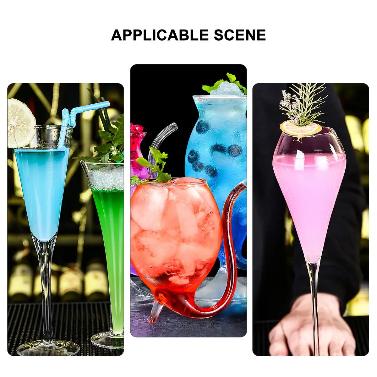 

5 Pcs Swizzle Stick Portable Reusable Drink Stirrers Moon Cocktail Coffee Glass Mix Sticks