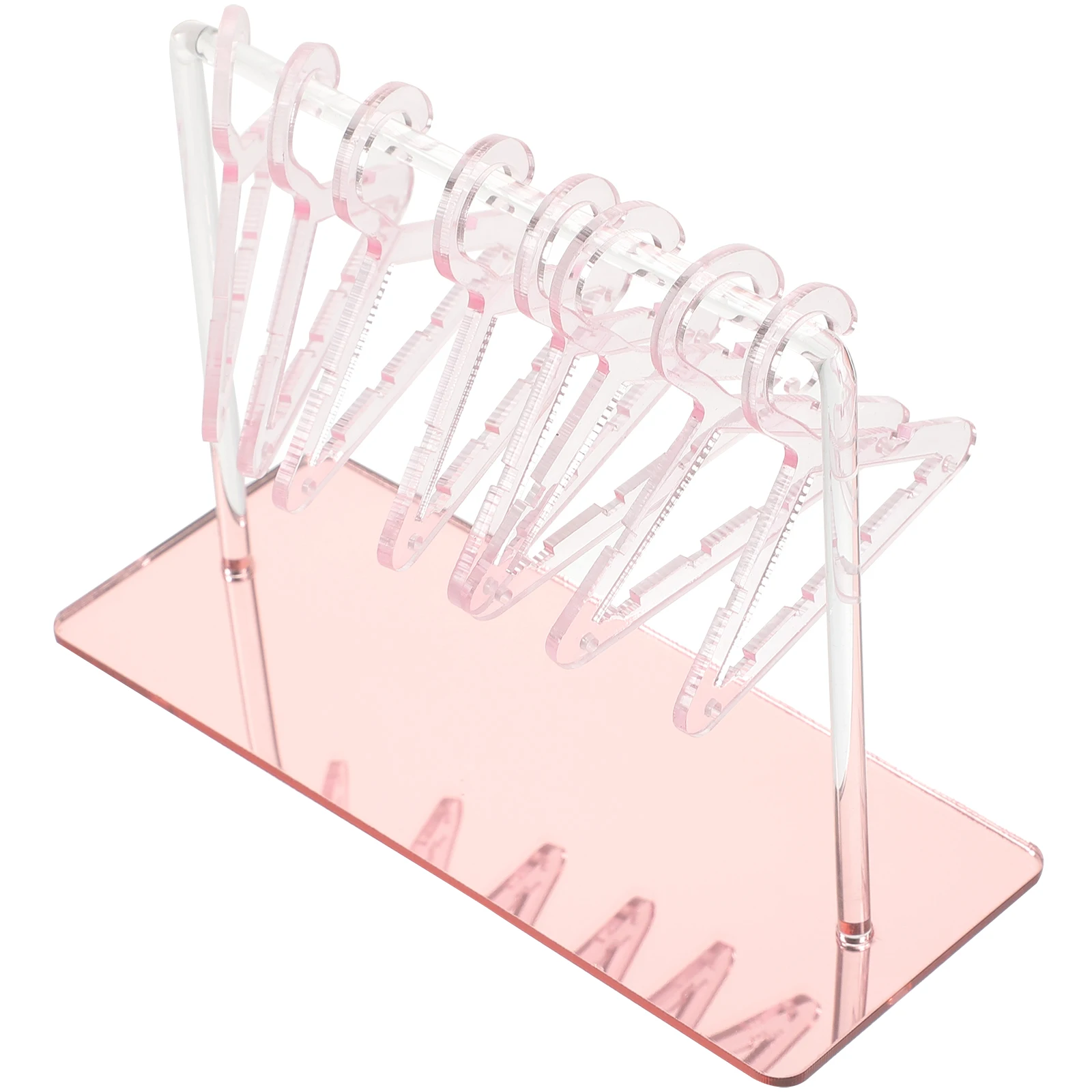 

1 set Earring Storage Rack Stand Jewelry Display Hanger Hoop Accessories 2-Tier Acrylic Earring Holder Necklace Stand Desktop