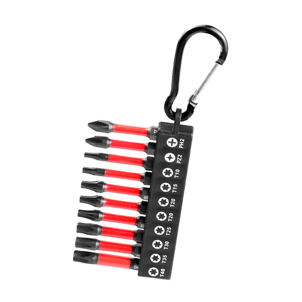 Complete 10 Piece Screwdriver Head Set with T7 T8 Sizes for Use in Narrow Spaces and Compatible with Most Tools