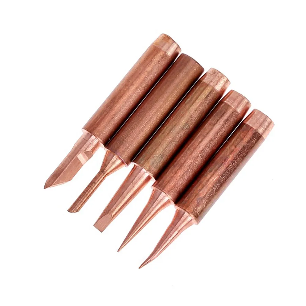 5pcs Soldering Tip 900M-T Copper Soldering Iron Tip Lead-Free Solder Tips Welding Head Power Tools Accessories