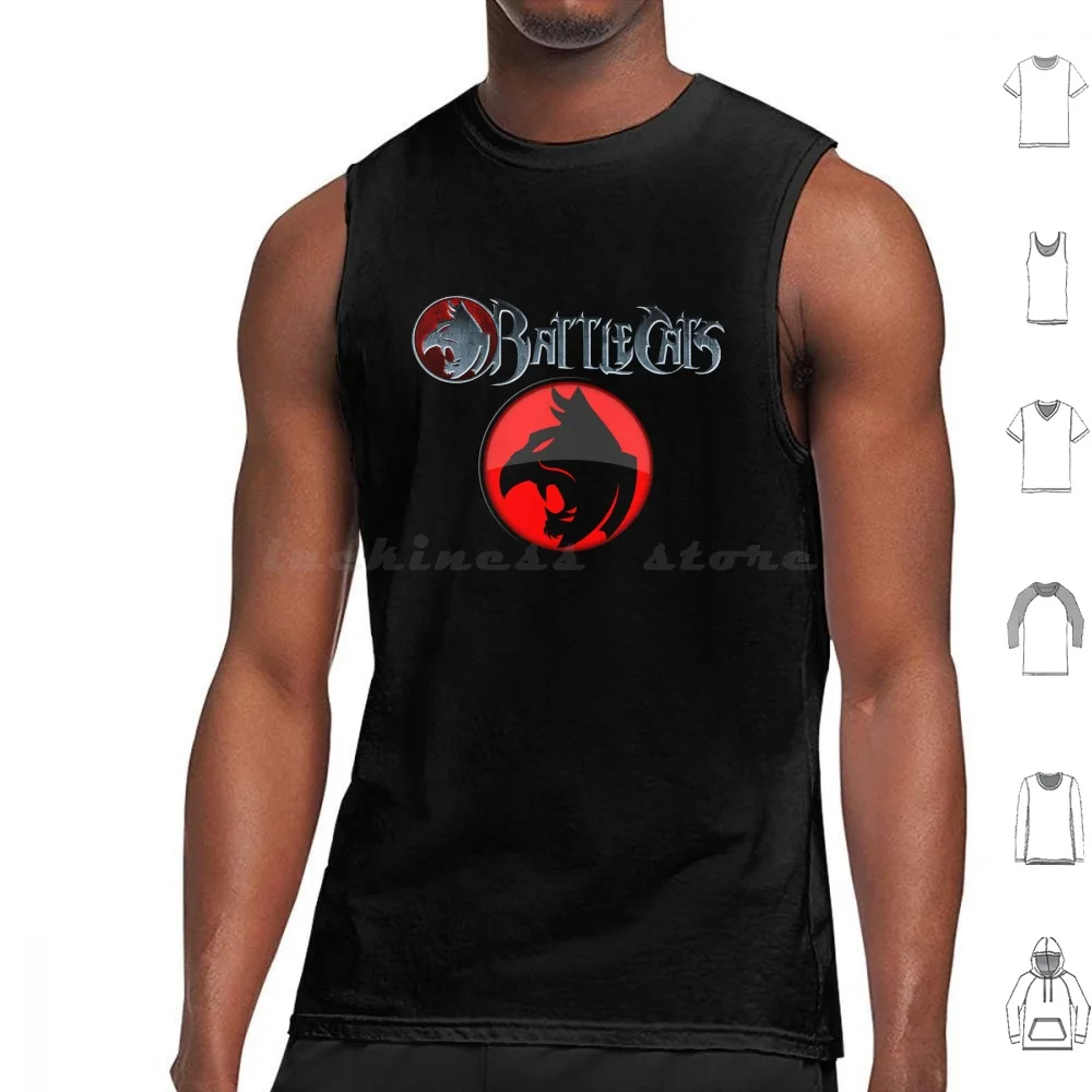 

Battlecats Tank Tops Print Cotton Parody Cartoons Comics Video Games Movies Motu Pop Culture Popnerd