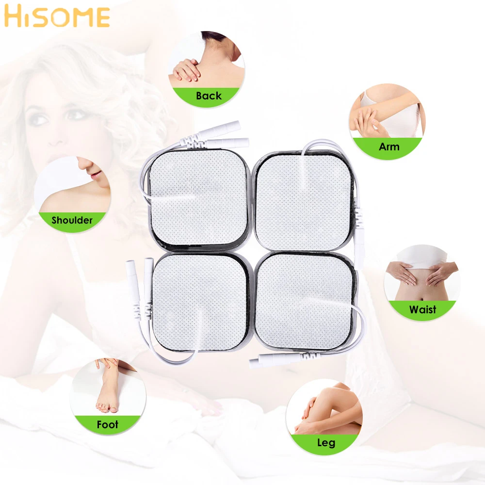 5x5cm Muscle Stimulator Electrode Pads Reusable EMS Acupuncture Body Muscle Massager Accessories Adhesive Patch 40/60/100pcs