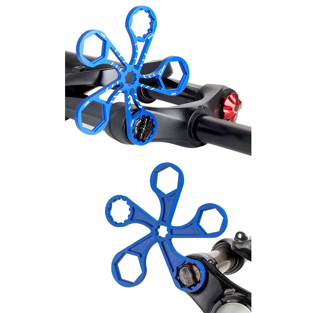 MTB Bike Bicycle Suspension Front Fork Cap Wrench Tool 8T/12T For SR Suntour XCR/XCT/XCM/RST 24/26mm 27/28mm 30/32mm Air Forks view 2
