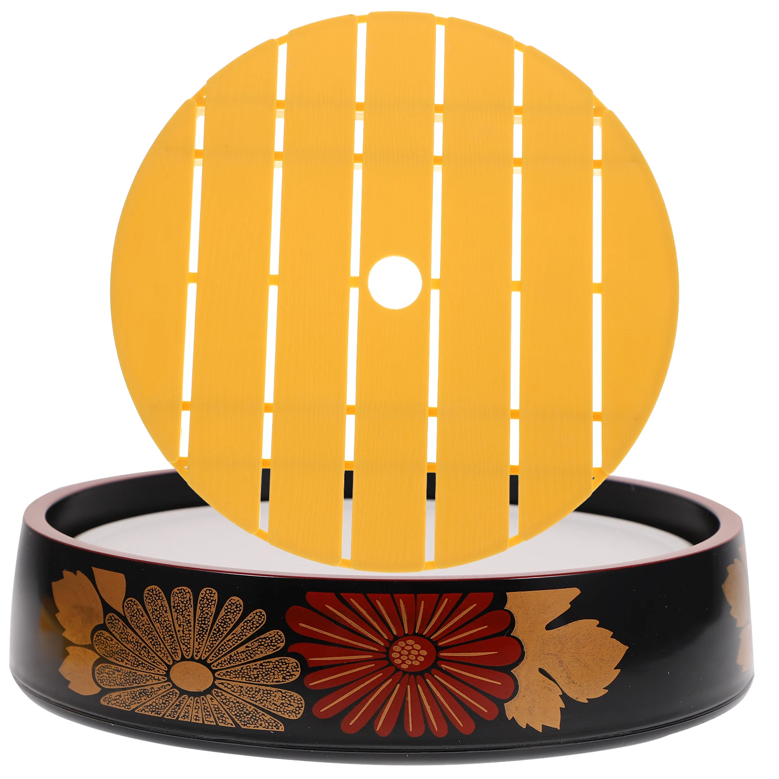 

Sushi Kit Salmon Sashimi Creative Food Container Round PP Storage Plate Decorative Tray Seafood Dish Kitchen Utensil