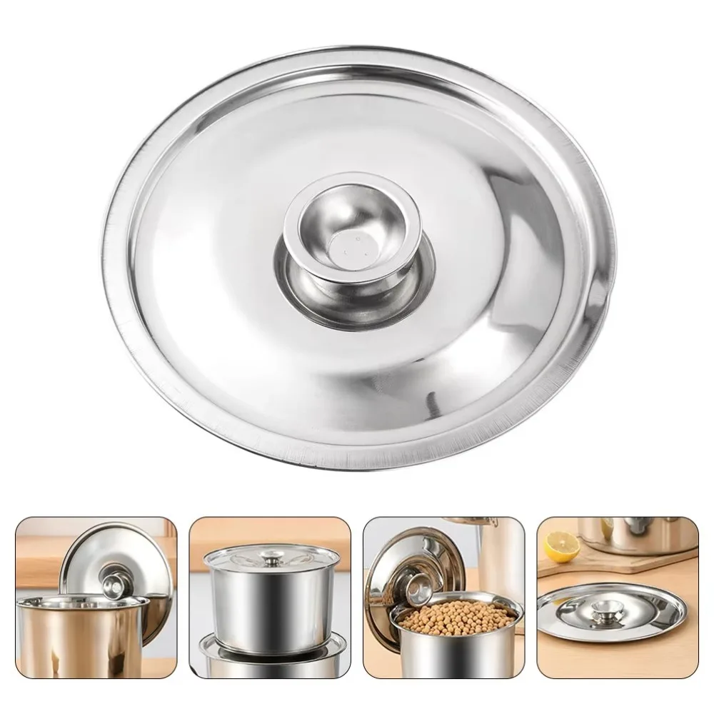 10-24cm Universal Kitchen Food Lid Round Pot Lid Thicken Stainless Steel Saucepan Cover Replacement Kitchen Supplies