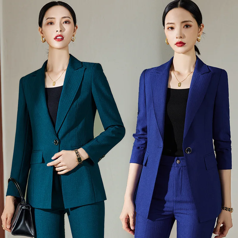 Suit Jacket Women's Spring and Autumn Business Suit Fashion Casual Temperament Goddess Style Workplace White Collar Commuting Ta