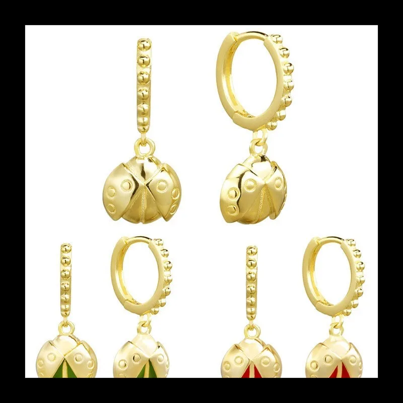 

Лидер продаж INS Wind Ladybug креативные серьги модные пряжки для ушей