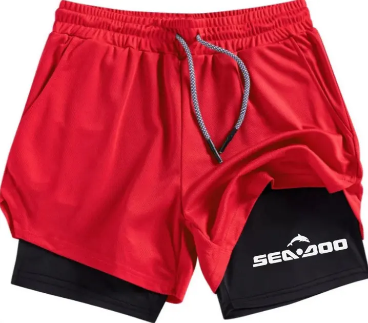 Sommer Sea-Doo Shorts für Herren, atmungsaktive Tennis- und Padel-Shorts, schnelltrocknende Badminton-Herrenshorts, Outdoor-Laufshorts – Detail 7