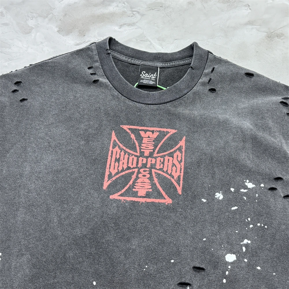 تي شيرت Saint West Coast Choppers بأكمام قصيرة تي شيرت للرجال والنساء بأفضل جودة تي شيرت #4