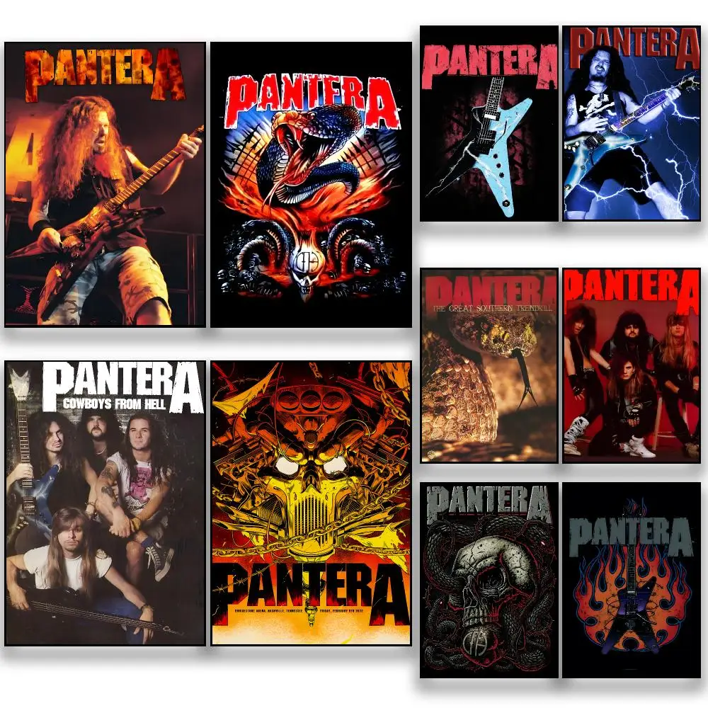 Band P-Pantera Groove Metal Poster HD Removable Wall Art Gift Bedroom Lounge Dorm Office Gaming Cafe Bars