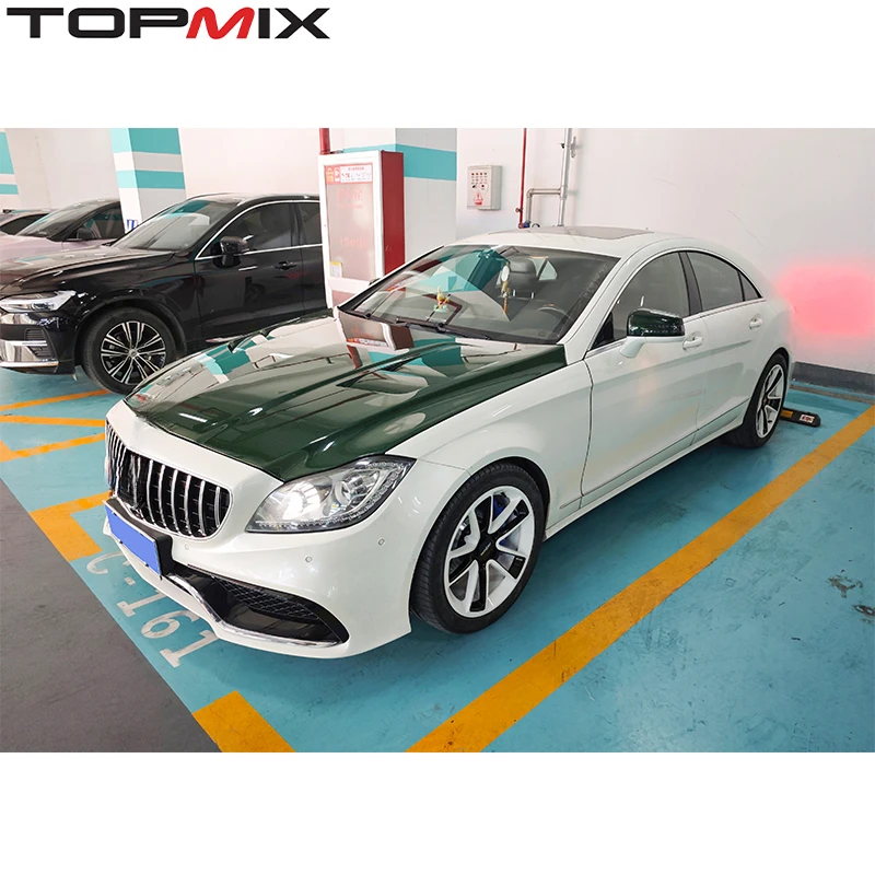 

For Mercedes-Benz W218 CLS63 Real Green Carbon Fiber Front Hood (New Condition, Perfect Fit)