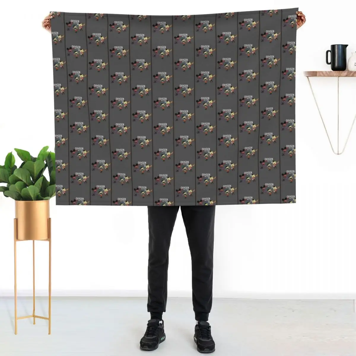 

Oxygen Not Included! Graphic Throw Blanket Breathable Lightweight Blanket for Adults Kids