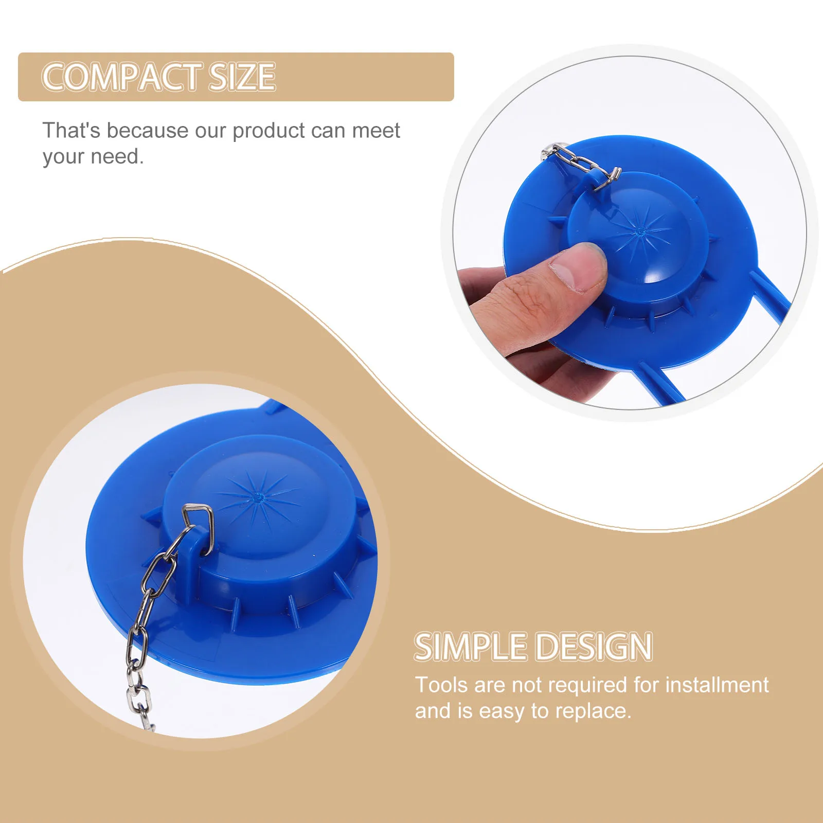 

Toilet Flapper Replacement Oversized Sealing Universal Fit Water Saving Bathroom Accessory