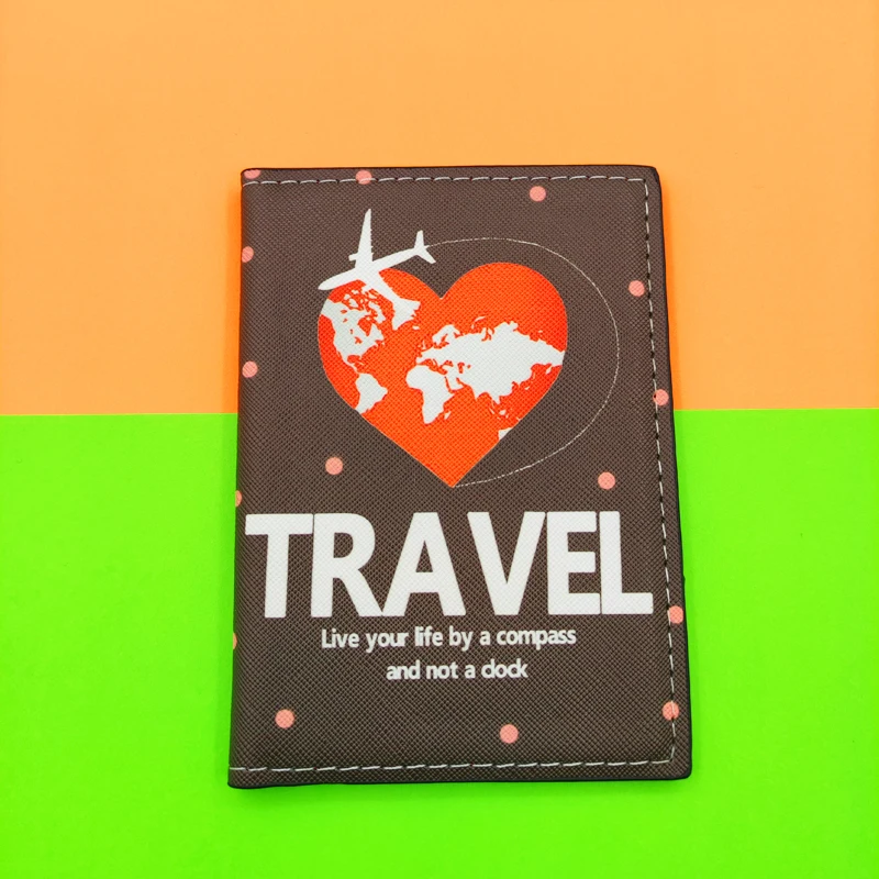 Cute Travel Passport Cover Wallet Girls Boys Multifunction Credit Card Organizer Case Men Women Passport Holder