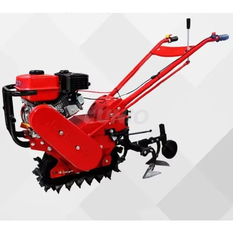 Crawler Type Micro Tiller Agricultural Multifunctional Water and Dry Dual-purpose Ditching and Soil Turning Plowing Machine