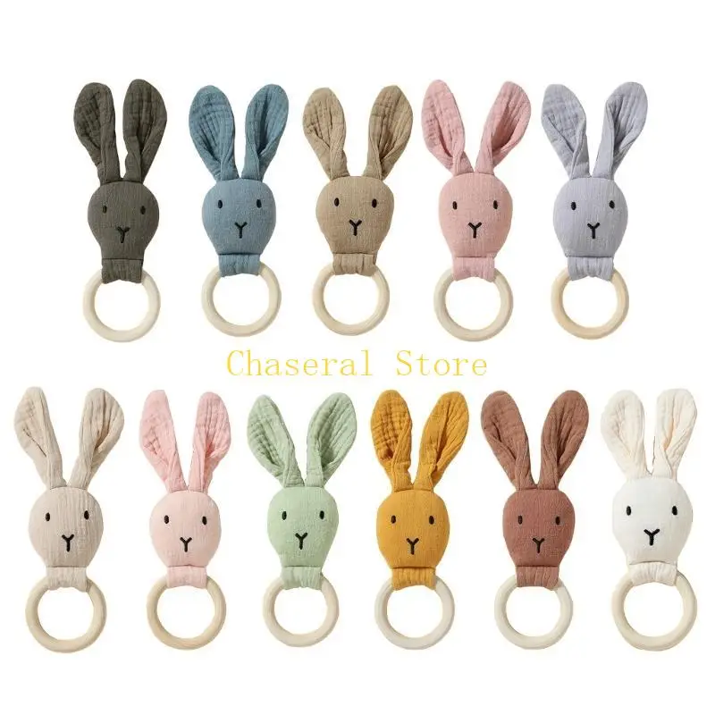 e7ce baby teether لطيف أرنب التسنين حديثي الولادة حلقة الراحة المربعة حديثي الولادة