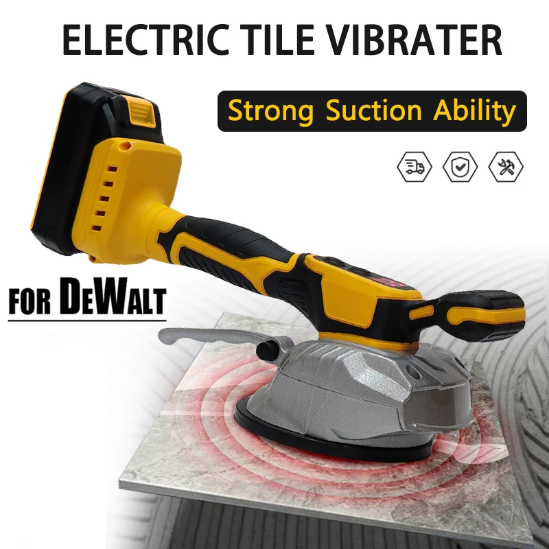 Tile Tiling Machine High Loading Capacity Wall Floor Tile Laying Vibrating Tool with Enlarged Suction Cup Fit Dewalt 18V Battery