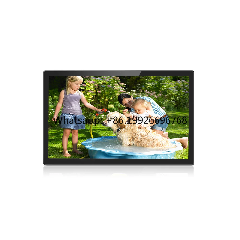 2026 High Resolution 1920x1080 27 Inch Digital Photo Frame with Video Playback and Clock Function for Digital Signage