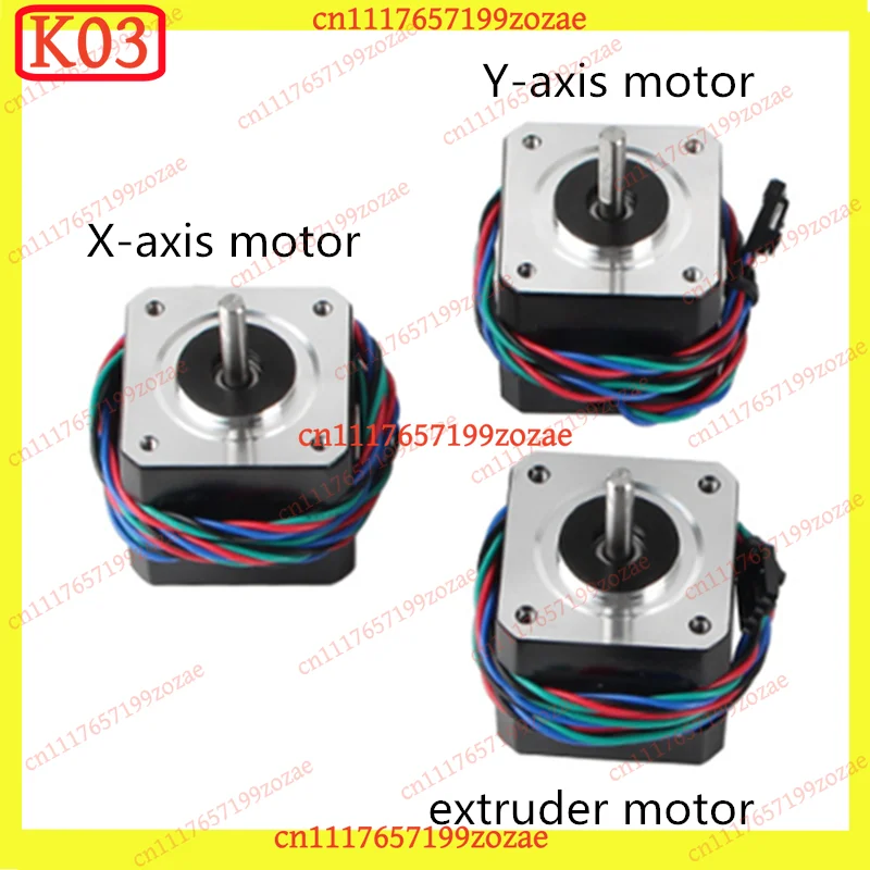 k3 NEMA17 XY Axis Stepper Motor for Prusa i3 MK3S MK3 MK2 1.8° 45N·cm 1.5A Low Inductance w/ Dual Ball Bearing (Not Bear/E-Axis)