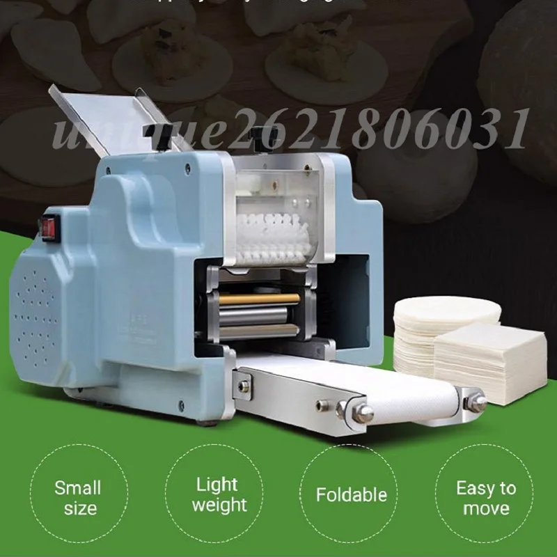 220v Small Square Dumpling Wrapper Machine Stainless Steel Dumpling/Wonton Wrapper Machine Suitable for Restaurants and Canteens